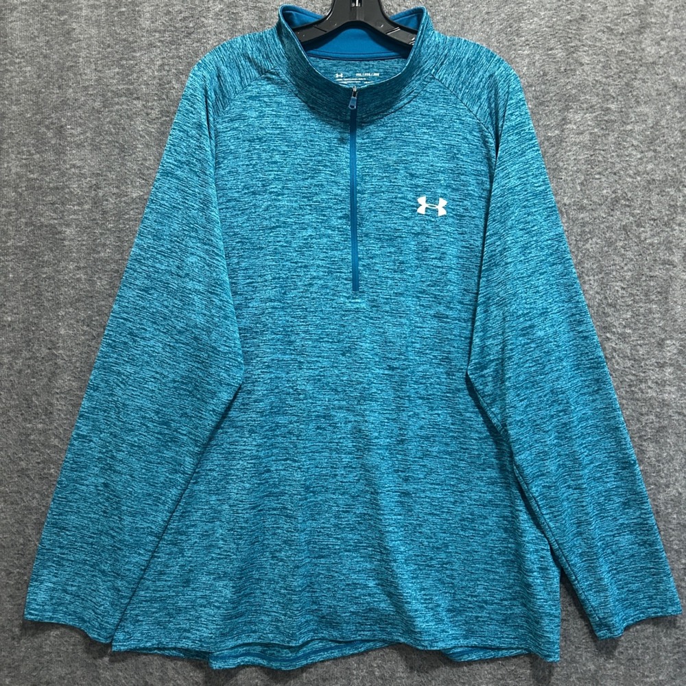 Under Armour Tech 2.0 1/2 Zip Pullover Mens 3XL Blue HeatGear Loose 1328495